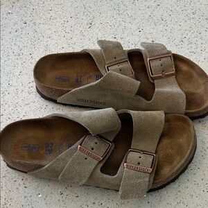 Birkenstock Taupe Suede Sandals 6.5